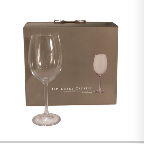 Set of six Tipperary Crystal “Connoisseur Wine Glasses. 16oz - Picture 1 of 1